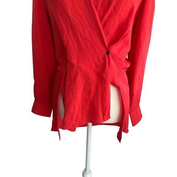 RAG & BONE Red Kimono Detail Long Sleeve Top Size XS - Picture 8 of 9